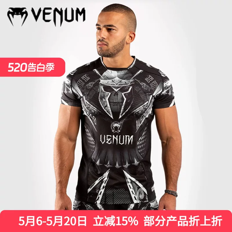 Футболка для бокса и тайского бокса VENUM GLDTR 4.0 DRY Venom, быстрая сушка, спортивная и повседневная