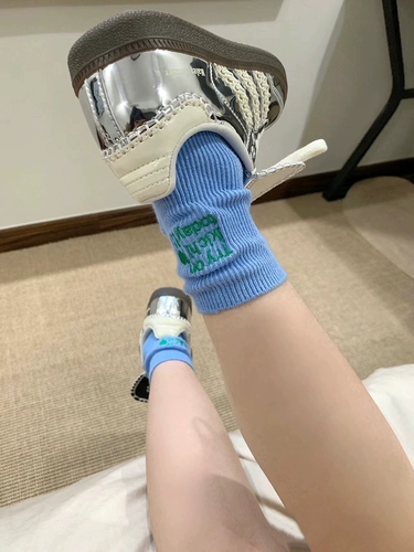 Напяточники, цветные универсальные носки, с вышивкой, средней длины, популярно в интернете