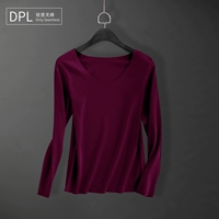 Женский круглый шейный вайн красный