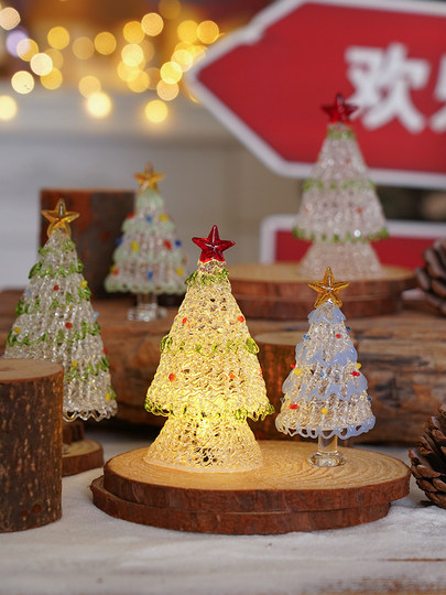 Christmas gifts glass brushed Christmas tree glass crafts ornaments office desktop decoration home