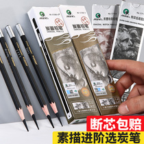 Charcoal Pen art student special Marley sketch soft medium hard special soft sketch art Mary set neutral carbon pen black pencil 12b14 ratio