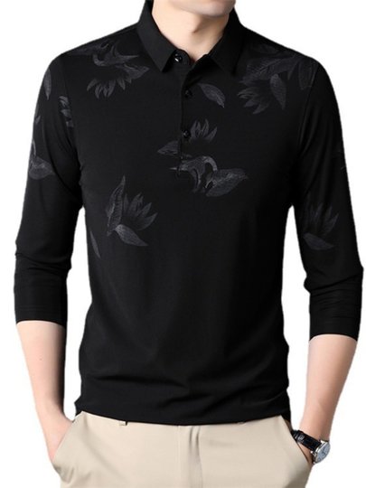 Stifer Genne Striped Long-Sleeved T-Shirt for Men, Spring and Autum 2025 New Classy Casual Men's Polo Shirt