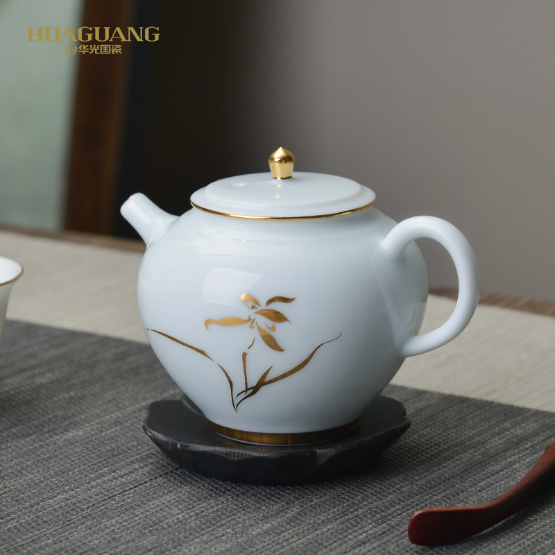 Uh guano countries porcelain ceramic tea set suits for China post DE chin - LAN huang kung fu tea tea king tea combination
