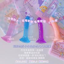 Shallow play a bit Transparent JJ Crystal Soft Silicone Cute Fake Masculine with small number of new handmade penis masturbation sticks