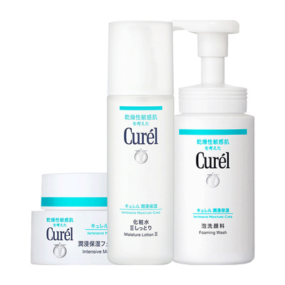 “珂润润浸保湿型水霜洁面补水套装