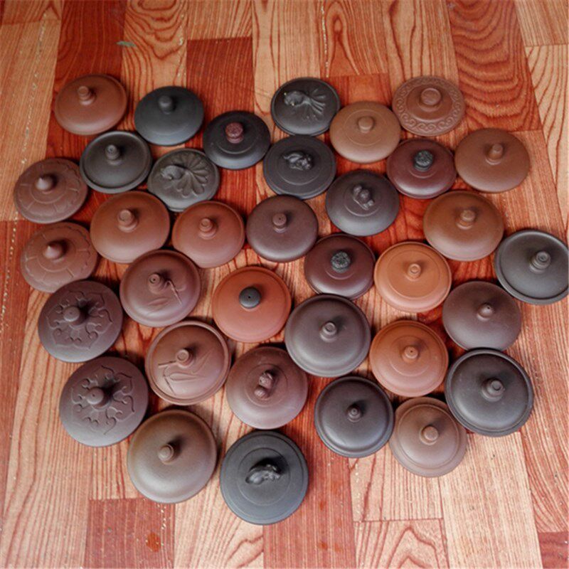 Purple Sand Pot Lid with teapot cover Purple Sand Cup Lid Matching Cup Cover Accessories Purple Clay Jumud Section Clay Black Diamond Red Clay