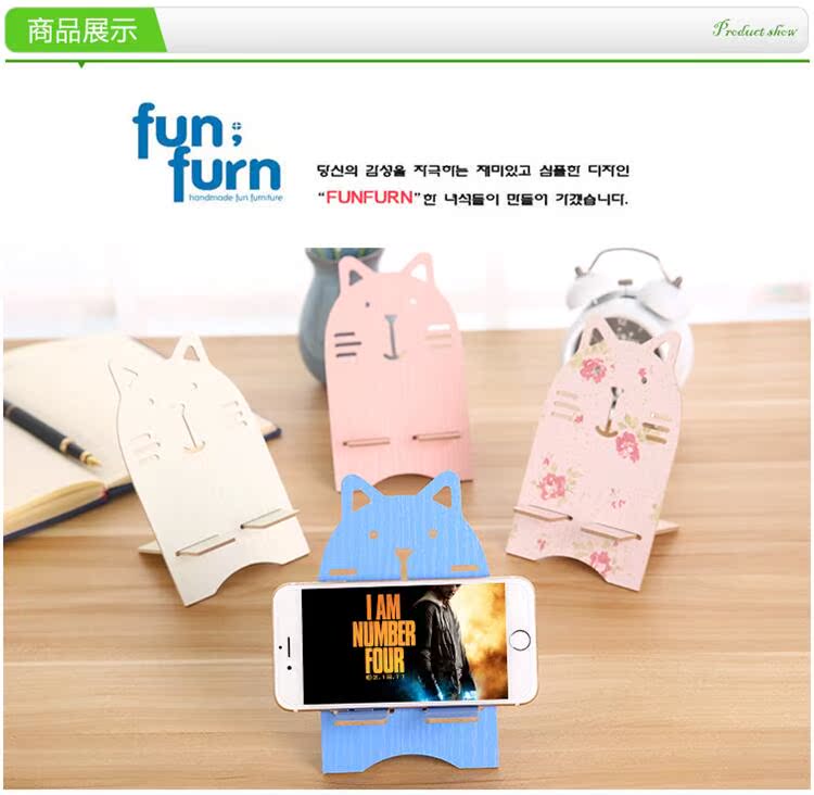thay màn hình tivi Phim hoạt hình dễ thương hình động vật bằng gỗ điện thoại di động đứng máy tính để bàn xem TV lười phổ biến hỗ trợ khung hình ngẫu nhiên - TV tivi panasonic 43 inch