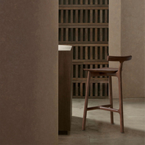 Solid wood bar chairs household backrest chairs Nordic bar chairs high stools modern minimalist bar stools bar stools