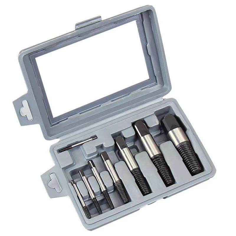 Broken head screw remover sliding tooth broken screw removal removal lifter 8 pieces sleeve broken wire removal 4 minutes 6 pipes