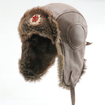 Outdoor Soviet Emblem Hat for Military Enthusiasts, Windproof and Waterproof, Unisex Outdoor Hat with Thick Ear Protection, Russian Thermal Hat