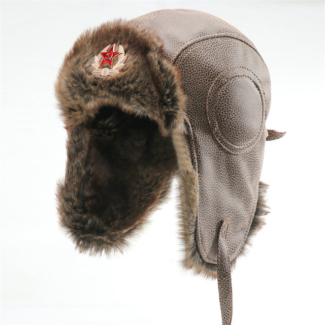Military fans outdoor Soviet emblem Lei Feng hat windproof and waterproof men and women outdoor hat thickened ear protection Russian warm