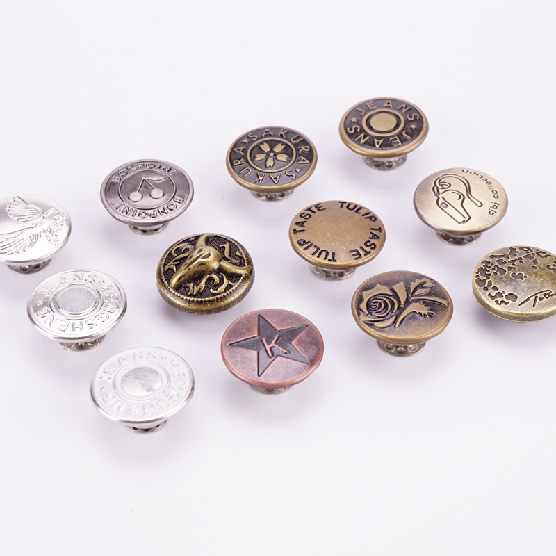 Metal Men's and Women's Jeans Buttons Shaking Head Buckles Installation Tools Buttons Buttons Buttons on Jeans