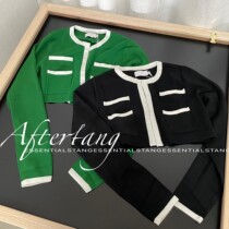 2021 fall new round-led knit cardiovert cardiovert jacket vest suit