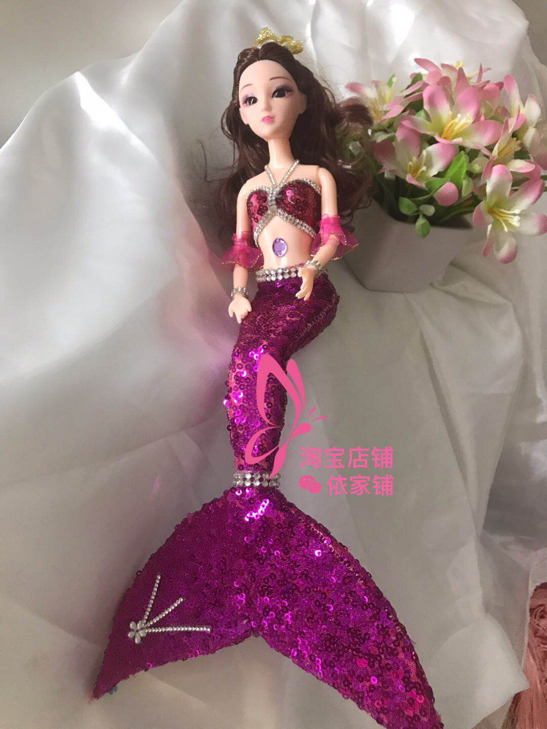 Cô gái bé gái Áo cưới Váy cưới Công chúa Barbie Công chúa Nàng tiên cá Đồ chơi Sinh nhật Bộ quà tặng Ngày thiếu nhi - Búp bê / Phụ kiện bộ đồ chơi trang điểm cho bé