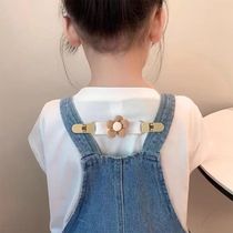Childrens overalls shoulder strap fixing clip anti-slip baby childrens clothes suspender skirt anti-slip anti-shoulder artifact