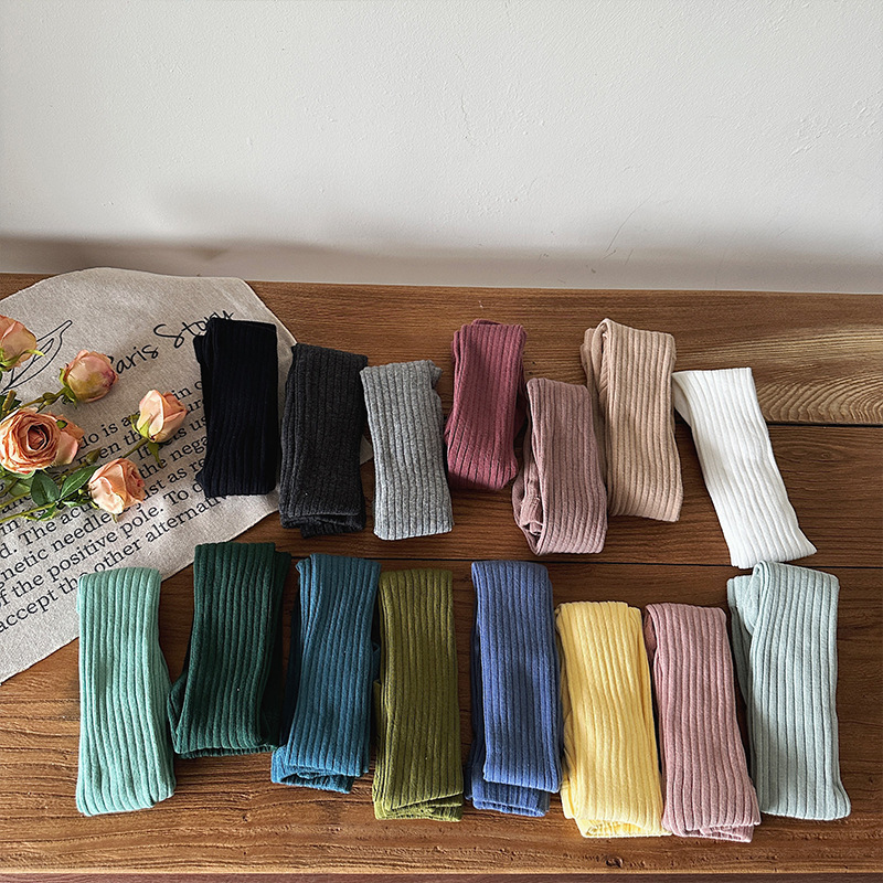 Spanish Children's Tights, Ribbed Socks, Thickened and Fleece-Lined Baby Socks, New Style Girls' Dance Leggings and Socks