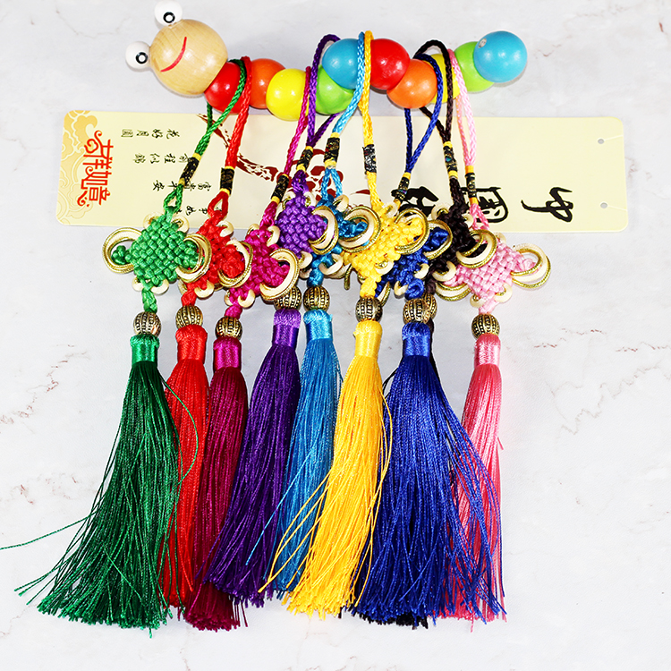 Chinese knot small pendant new house living room car decoration home town house Chinese festival handicraft weaving wall hanging