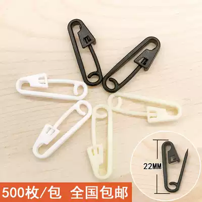 Plastic pin small children's clothing store clothes hanging tag label 22mm color black and white new plastic head