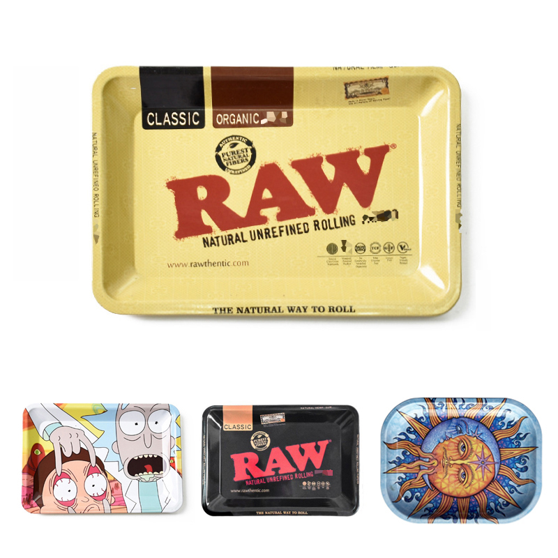 Raw Small Tinplate Tray for Tobacco, Rolling Tray for Storing Tobacco and Rolling Supplies Raw Small Tinplate Tray for Tobacco, Rolling Tray for Storing Tobacco and Rolling Supplies