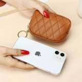 Кожаный кошелек с молнией, брелок, маленькие монеты, бумажник, сумка через плечо, небольшая сумка, воловья кожа, из натуральной кожи