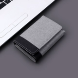 Три -офф -камер кошелек мужской студент Студент короткая маленькая кожаная карта для карты карты карты многограк