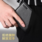 Кожаный короткий бумажник, тонкий кошелек, картхолдер, сумка, воловья кожа, из натуральной кожи