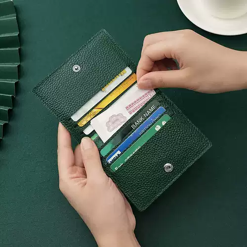 Картхолдер, ультратонкая тонкая сумка через плечо, антимагнитные маленькие изысканные мужские карточки, из натуральной кожи