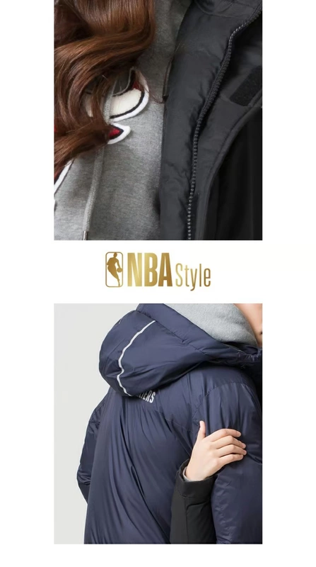 Trang phục thời trang NBA Style Hiệp sĩ nam nữ thời trang xuống áo khoác giản dị trùm đầu LOGO áo khoác dày - Thể thao xuống áo khoác