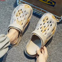 The cave shoes are a new breathable driving sandals in 2023 and two beach shoes are anti - smooth and anti - odor