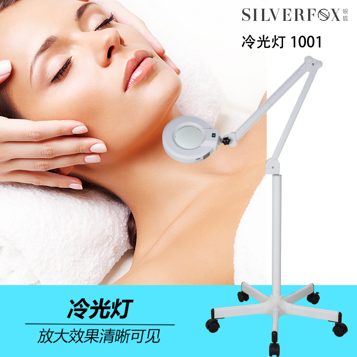 Silver Fox mobile beauty salon cold light lamp Magnifying glass embroidery lamp Beauty lamp Nail eyebrow shadowless floor lamp