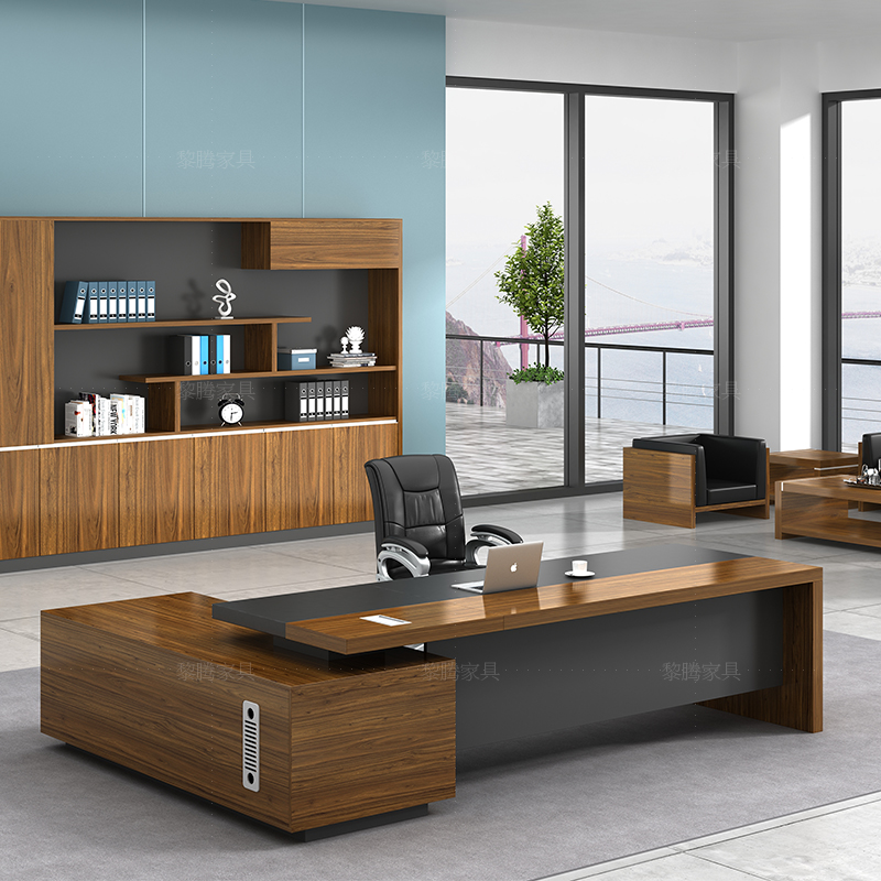 Office furniture owner table minimalist Hyundai Plate Grand Bandai Desk Manager Table President's desk chair combination