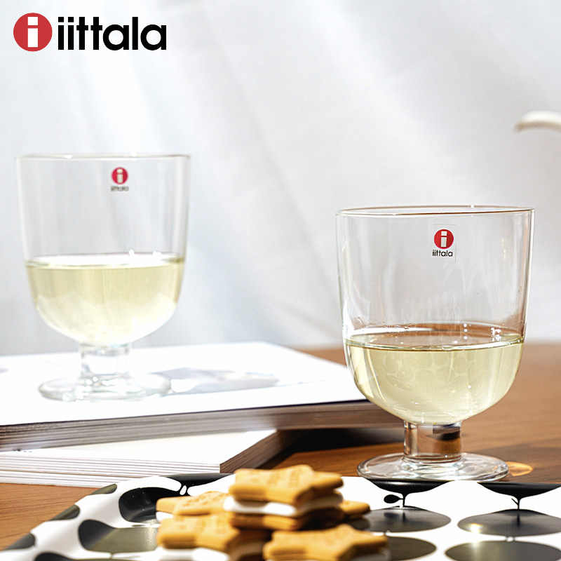 Finland imports Iittala glass Lempi glass Lempi glass lead-free glass high-foot beer glass