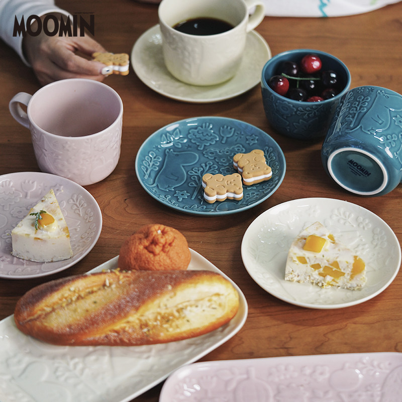 Japan imported Yamaga store moomin Finland Moomin ceramic mark coffee cup plate plate Japanese tableware