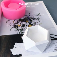 CANDLE.LAB | Lọ hoa hình học đa giác DIY Hương liệu thạch cao Nến lan truyền Handmade Silicone Khuôn 09 khuôn bánh flan