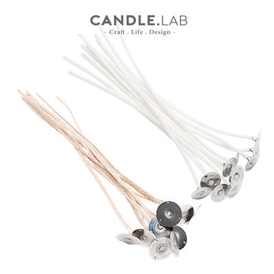 Candles.lab: Imported flowered thread through CANDLE wick, domestic pure cotton smokeless eco-friendly wick with base, 22