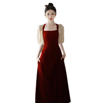 Toast dress bride red dress wedding day casual wear engagement dress small dress for women who can usually wear it