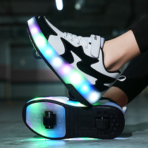 Childrens Heelys rechargeable colorful shiny smooth wheels Mia Miya adult sports roller skates with wheels