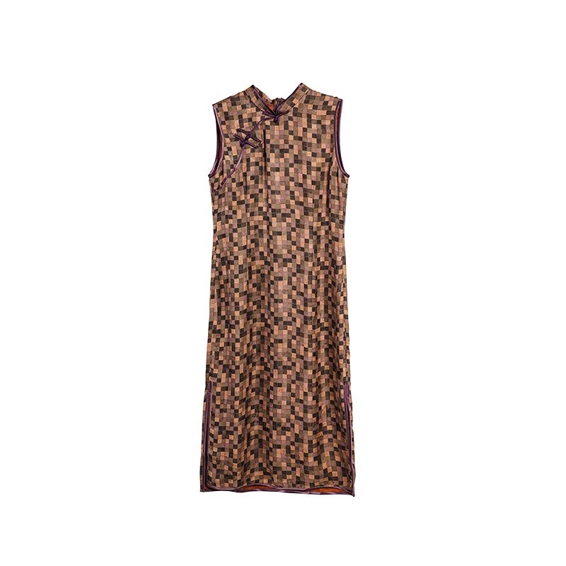 Xing Kangli Selection: New Style Stand Collar, Buttoned, Diagonal Placket, New Chinese Style Sleeveless Qipao Dress 62313 Xing Kangli Selection: New Style Stand Collar, Buttoned, Diagonal Placket, New Chinese Style Sleeveless Qipao Dress 62313