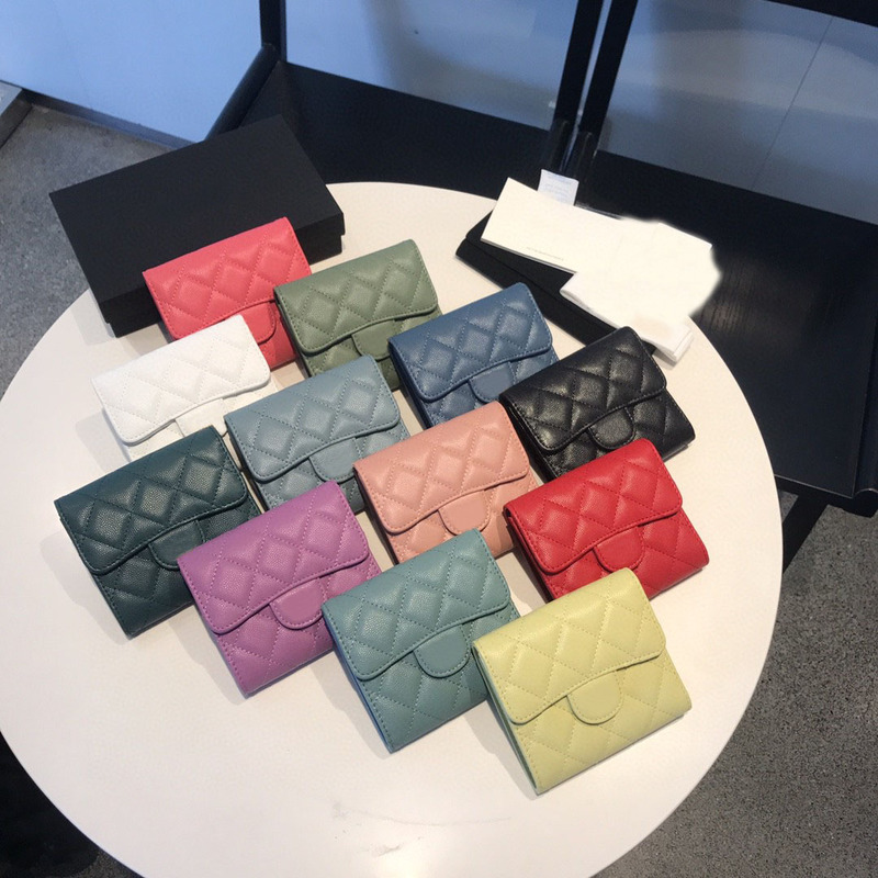 Xiangxiangjia New Product Women's Genuine Leather Ball Pattern Caviar Cowhide Wallet 70% off Short Coin Purse Card Holder Wallet