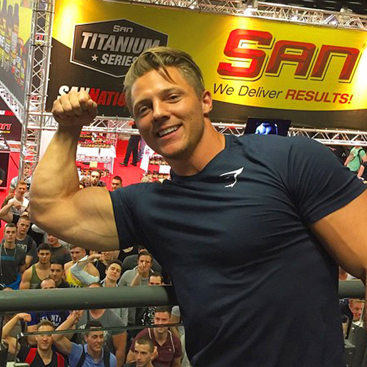 Muscle faith fitness gym short sleeve shark muscle Shark brothers quick-drying running sports basketball tight t-sleeve