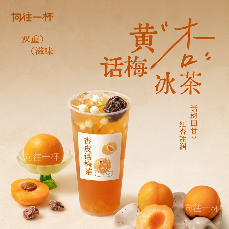 Longing for a Cup | Dunhuang Apricot Skin Plum Jasmine Tea, Body Management, Refreshing and Refreshing Companion for Meals Longing for a Cup | Dunhuang Apricot Skin Plum Jasmine Tea, Body Management, Refreshing and Refreshing Companion for Meals