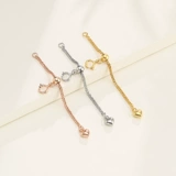 Длинное ожерелье, регулируемые аксессуары, серебро 925 пробы, золото 750 пробы