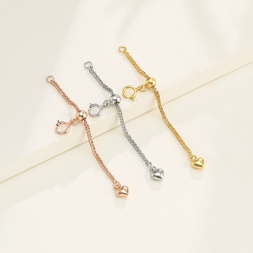 Длинное ожерелье, регулируемые аксессуары, серебро 925 пробы, золото 750 пробы