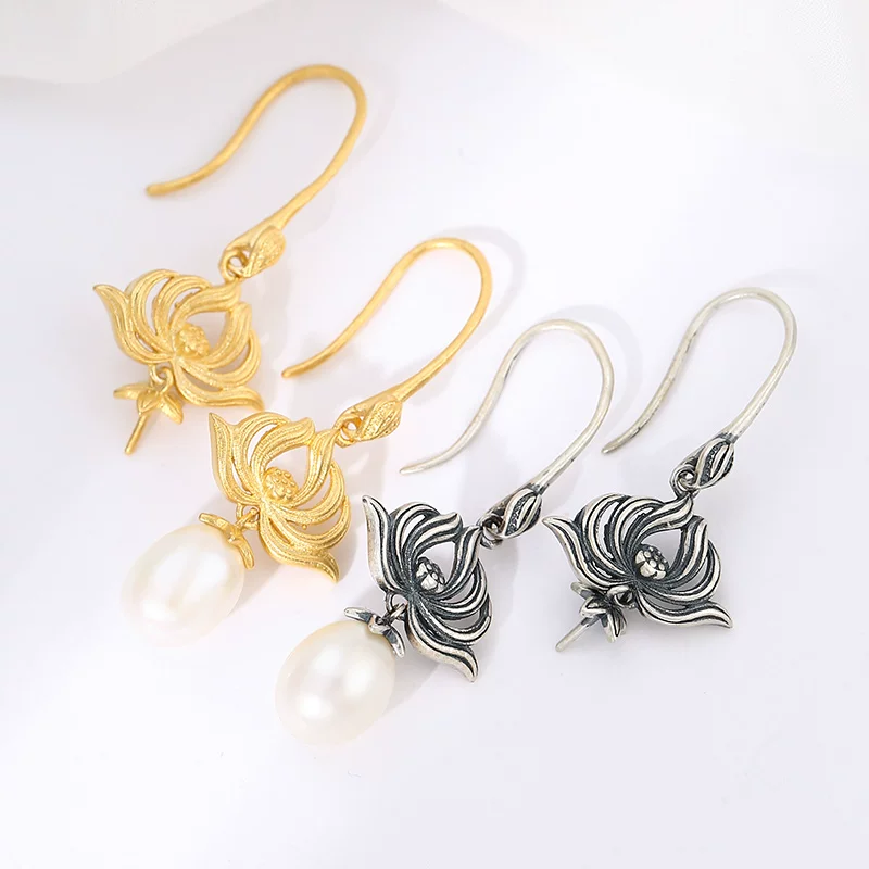 Сережки из жемчуга, клипсы на ухо, восковый агат, образец серебро 925, DIY