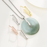 Изумрудная подвеска из нефрита, защитный амулет из воскового агата, пряжка, застежка, серебро 925 пробы