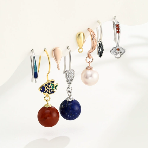 Серьги, аксессуар с аксессуарами, ручка ручной работы, набор материалов, серебро 925 пробы, «сделай сам», простой и элегантный дизайн