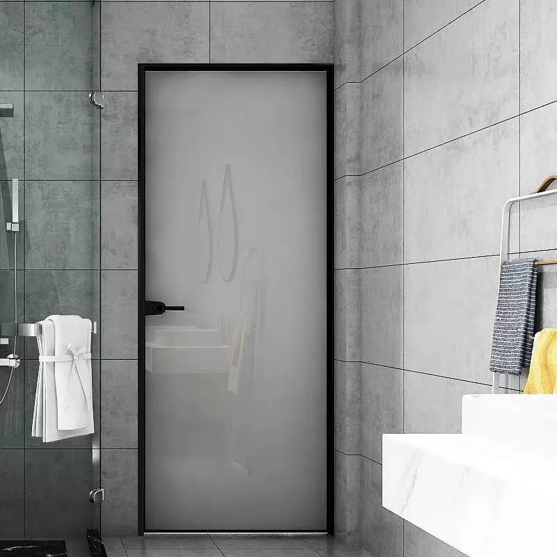 Very narrow frame glass door Bathroom bathroom glass door Glass door custom bathroom partition glass door