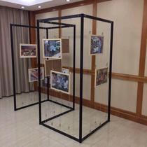 Mobile exhibition board calligraphy and painting mobile advertising display rack exhibition octagonal movable with brake pulley partition screen