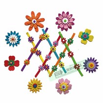 Primary school kindergarten classroom environment layout materials Wall sticker foam three-dimensional colorful flowers fence lace strip