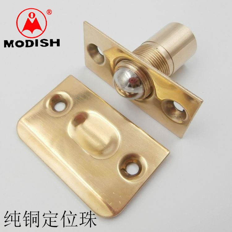 Pure copper door bumper Everest KTV special room door door buckle invisible door buckle positioning Pearl wood door spring touch bead lock